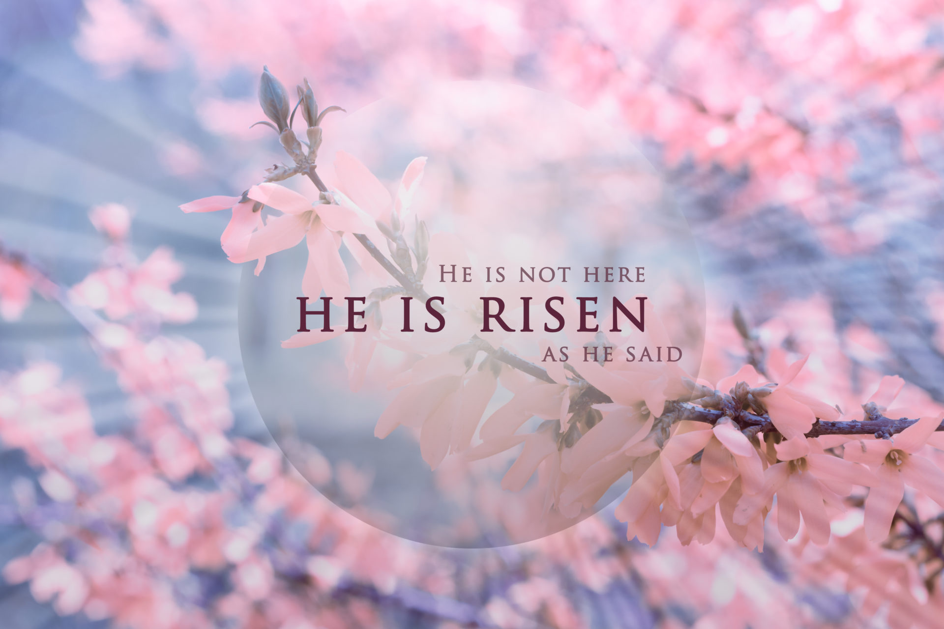 Christian Easter Background Religious Card Jesus Christ Resurrection Concept He Is Risen Text 